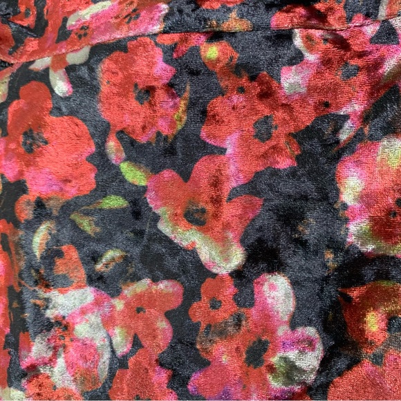 NWT BCBG Floral Velvet Halter Cut Out Midi Dress - Picture 12 of 14